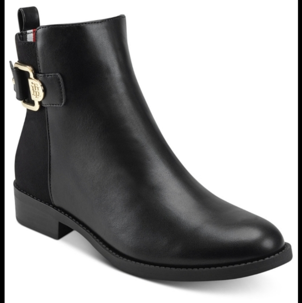 Tommy Hilfiger - Inella Mixed-Media Booties - Black